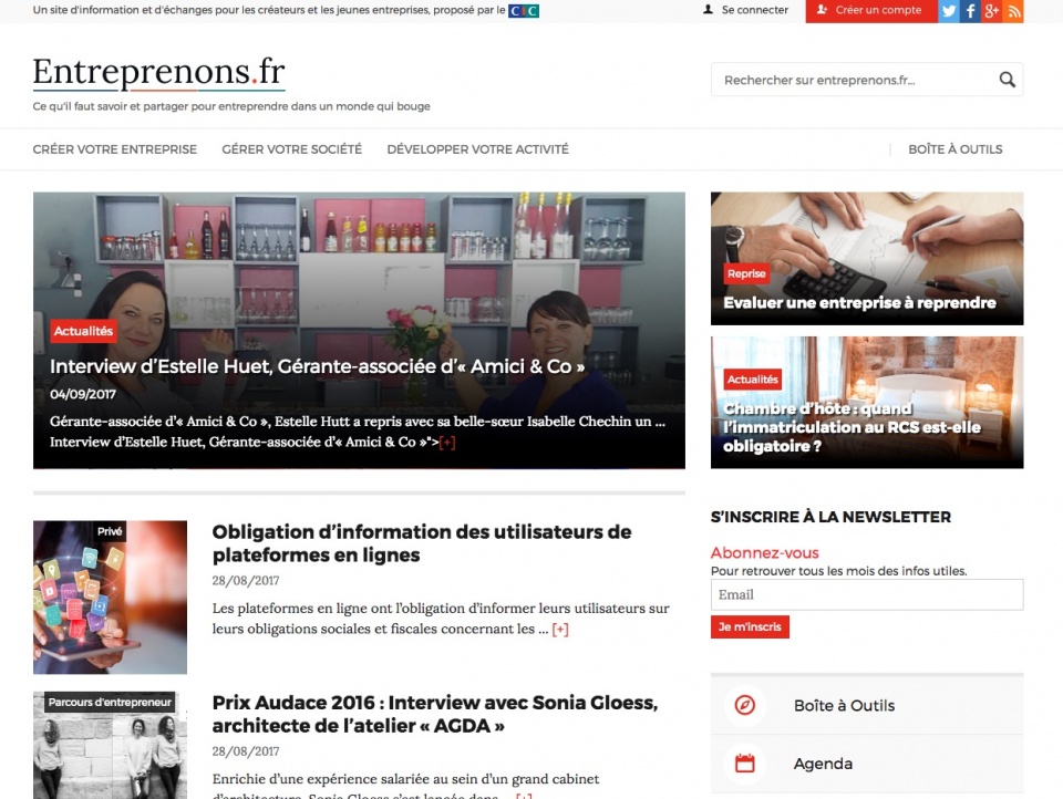 Site Entreprenons.fr